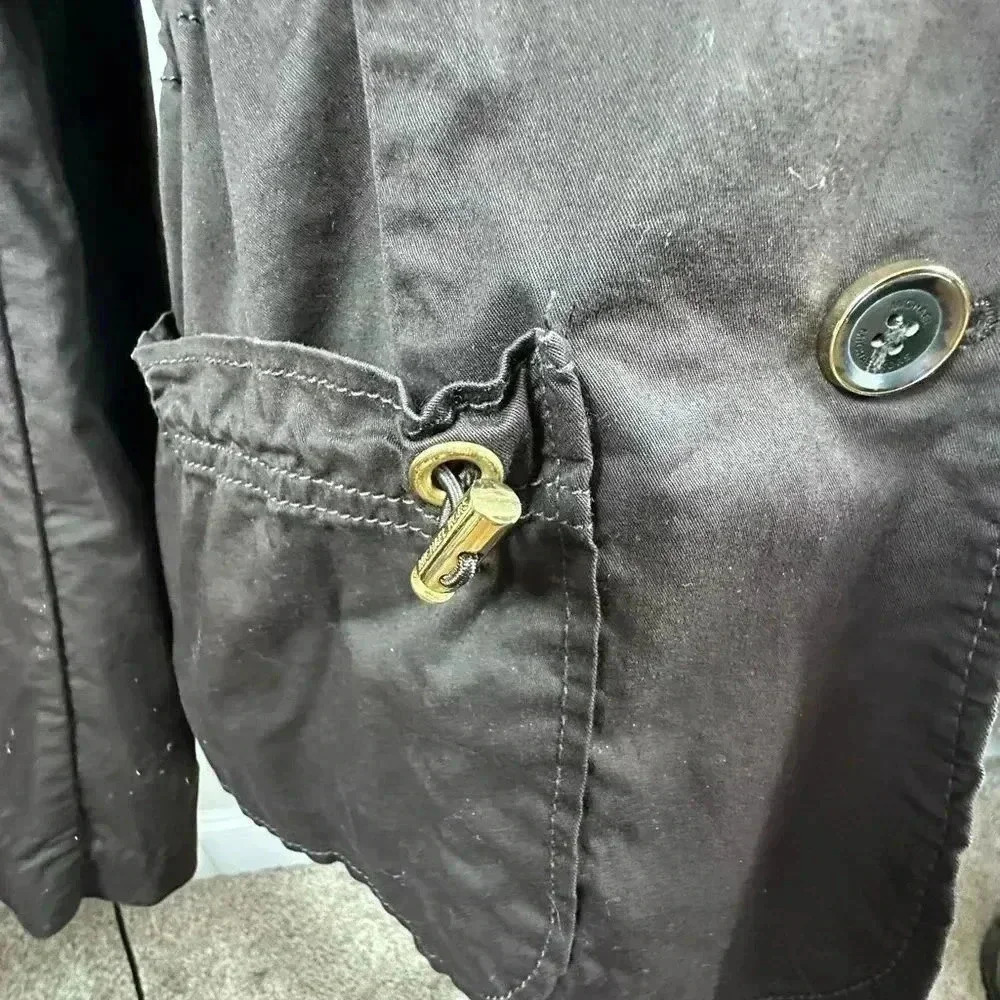 Michael Kors chocolate brown jacket with toggles size 12 petite - Picture 8 of 11
